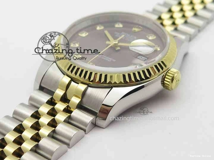 0410 DateJust 116234 SS YG BP Best Edition Gray Dial Diam Markers On SS YG Bracelet SA ZipUp 3745